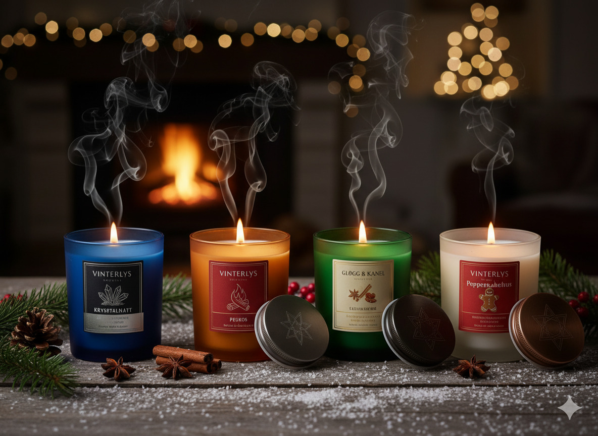 Vinterlys duftstearinlys