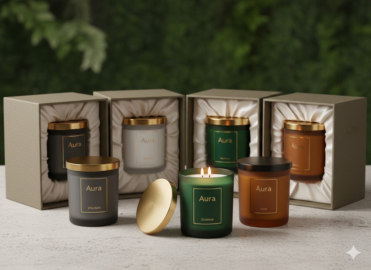 Premium aromatisk stearinlys